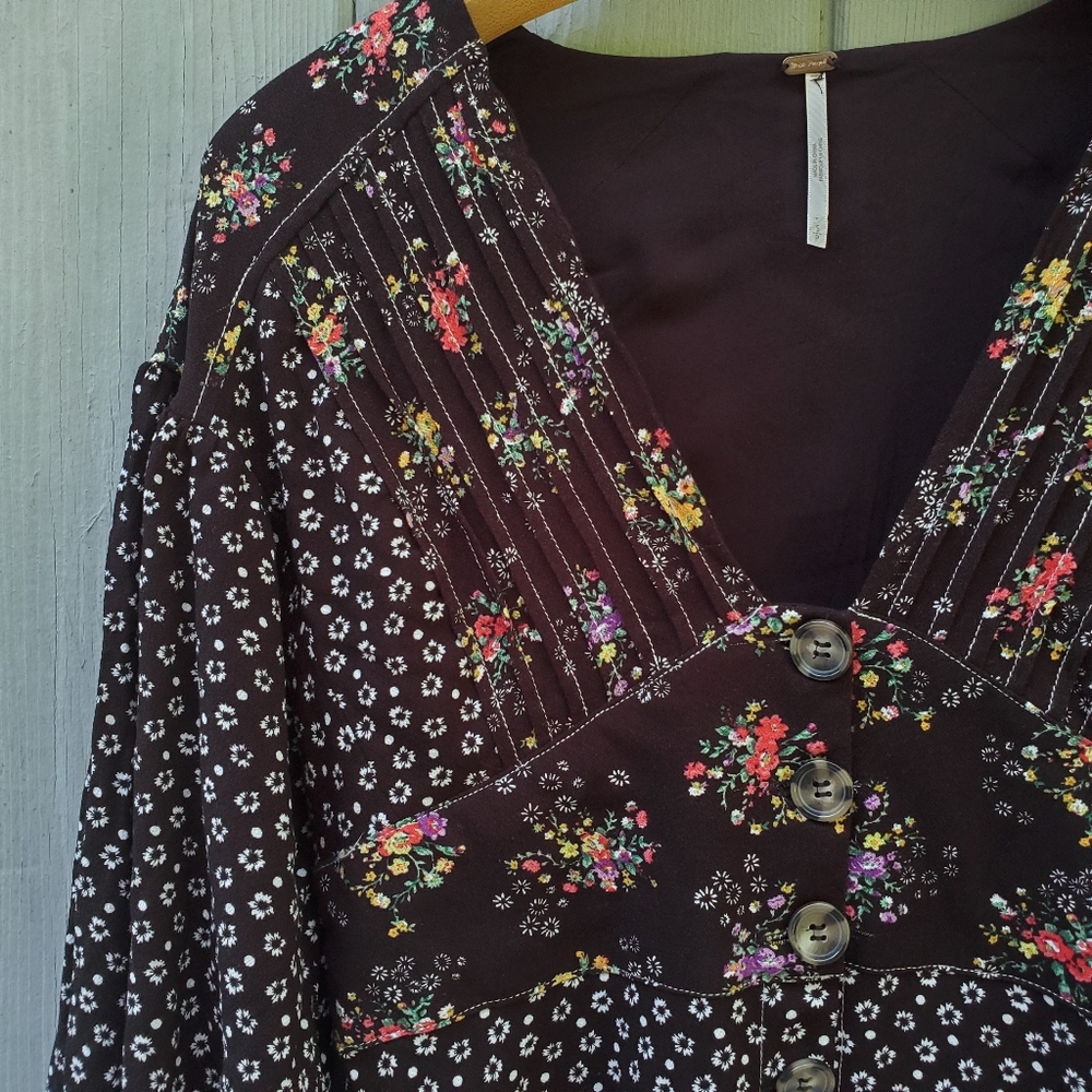 Free People Floral Balloon Sleeve Wonderland Dress - Picture 5 of 16